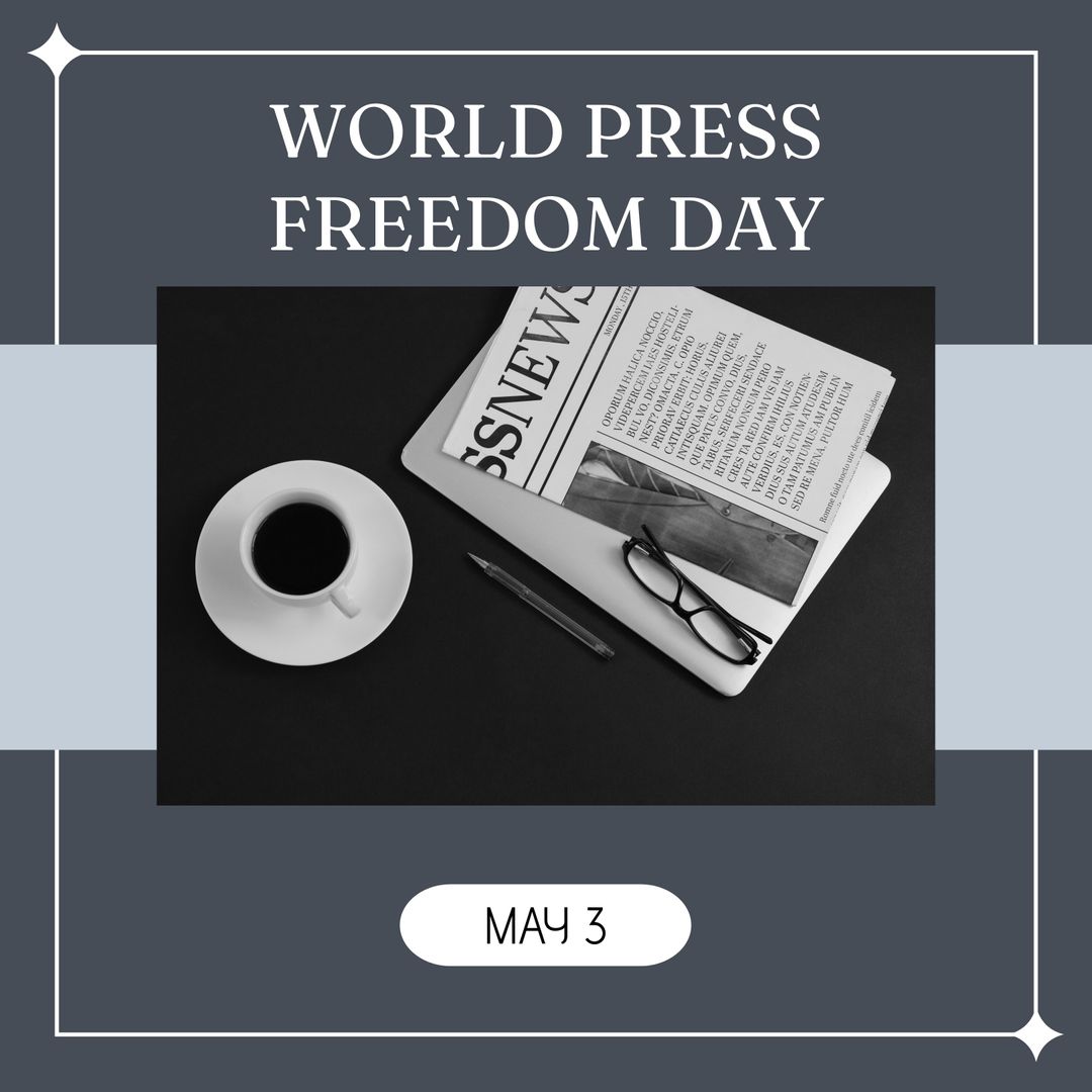 World Press Freedom Day Concept with Newspaper and Coffee
