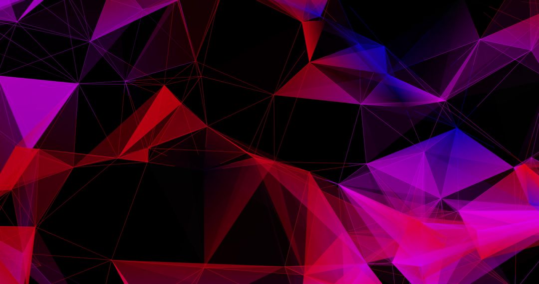 Abstract Colorful Floating Shapes on Black Background Digital Art