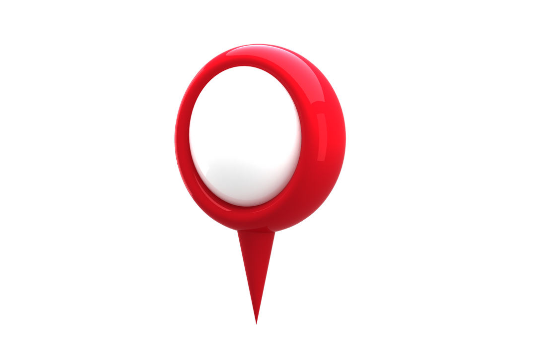 3D Red Navigation Marker on Transparent Background for Location Identification - Download Free Stock Images Pikwizard.com