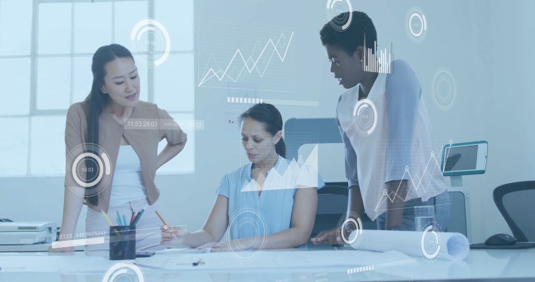 Digital Finance Concept with Diverse Professionals Collaborating