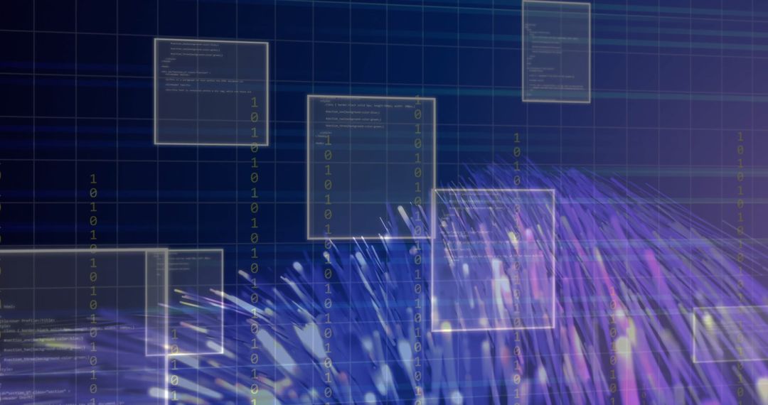 Digital Data Processing with Futuristic Light Trails