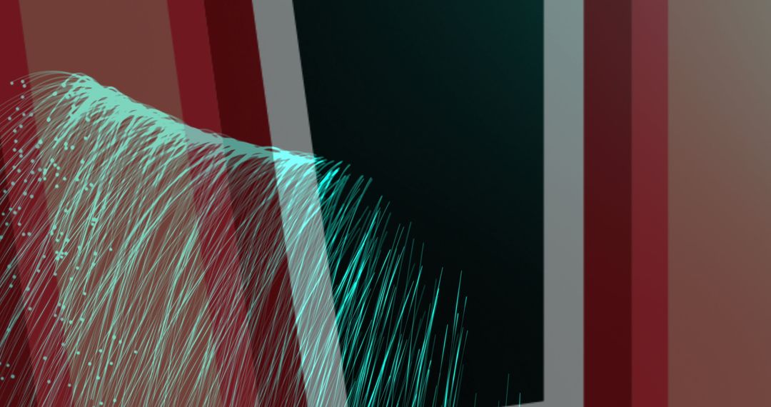 Abstract Glowing Lines with Multicolored Background