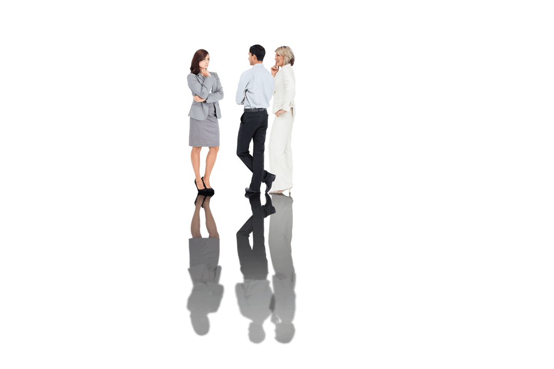 Diverse Business Professionals on Transparent Background