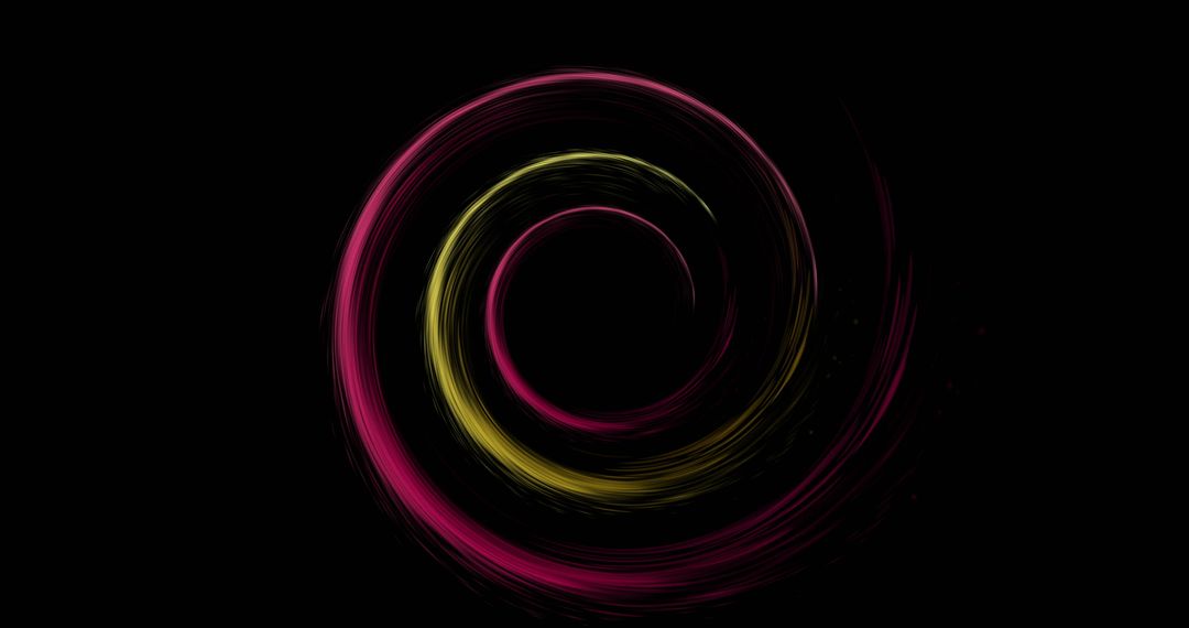 Dynamic Light Trails Forming Multicolored Circles