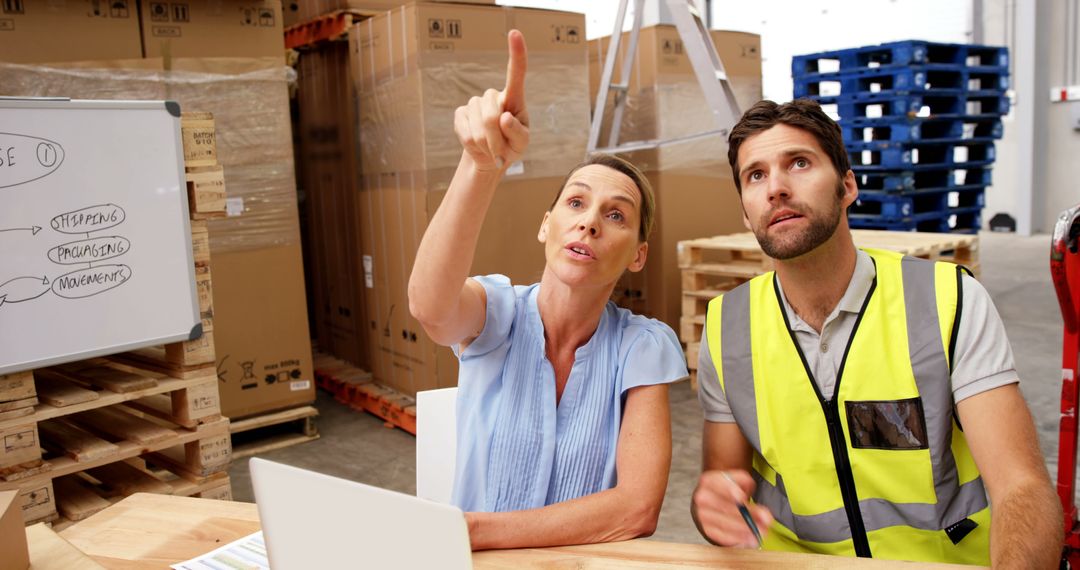 Warehouse Manager Discussing Operations with Worker - Free Images, Stock Photos and Pictures on Pikwizard.com