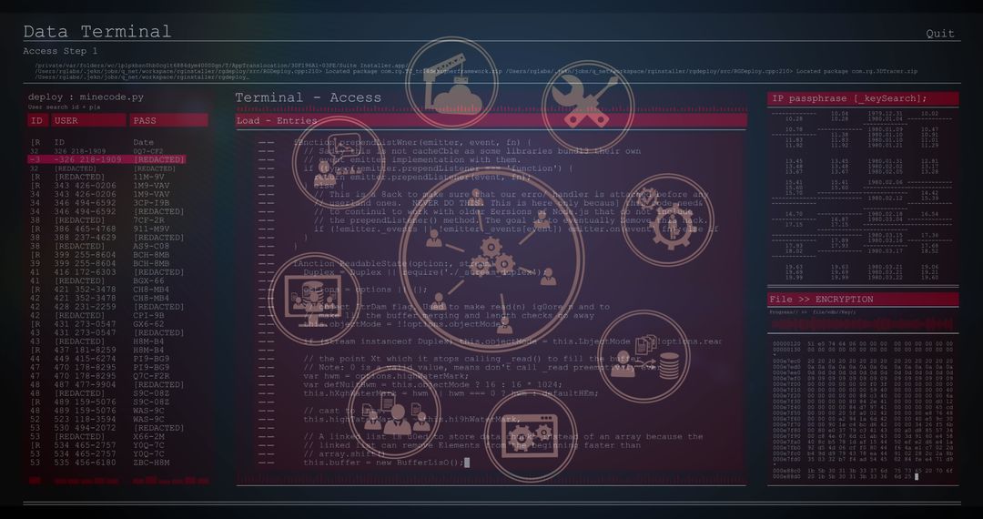 futuristic digital network interface with data processing - Free Images, Stock Photos and Pictures on Pikwizard.com