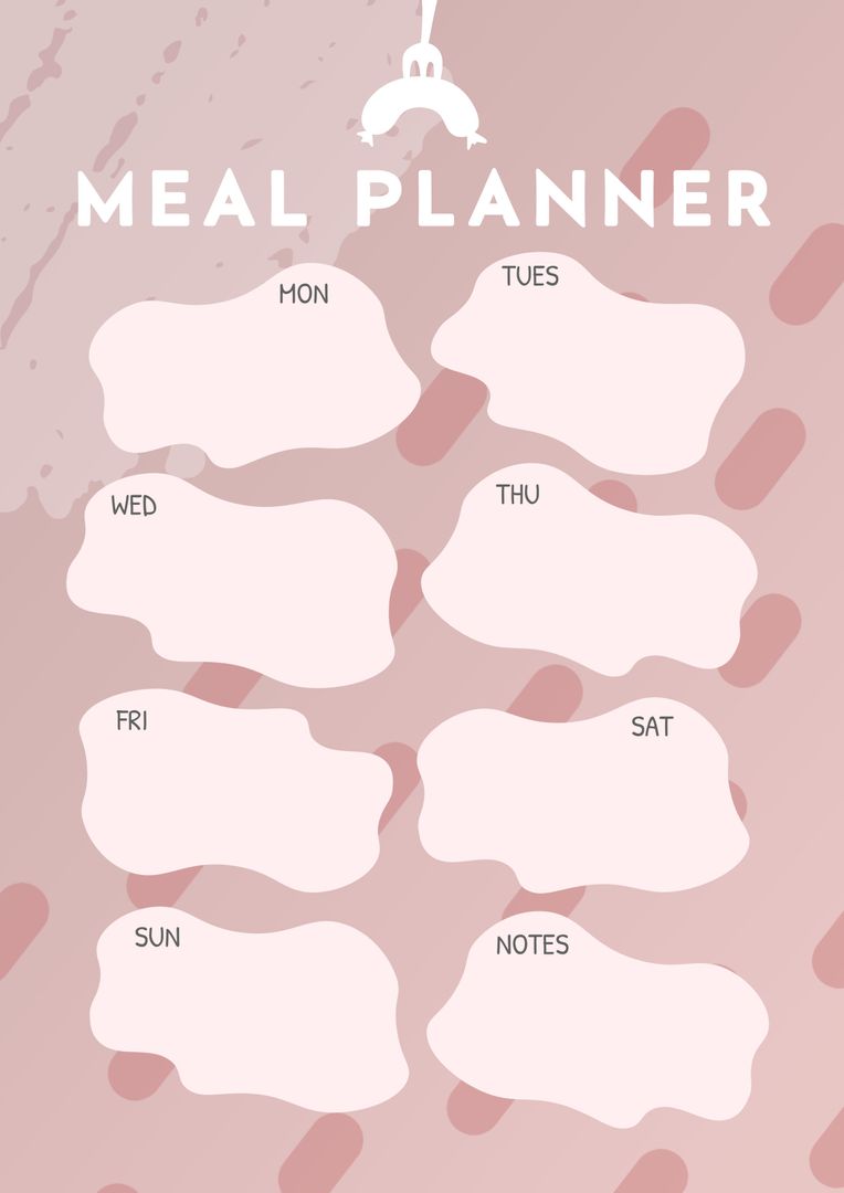 Weekly Meal Planner Template with Modern Design - Download Free Stock Templates Pikwizard.com