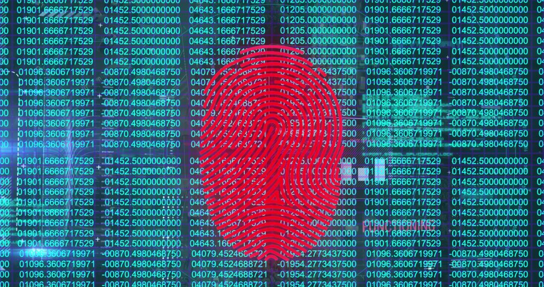 Biometric Fingerprint Scanner Amidst Data Streams