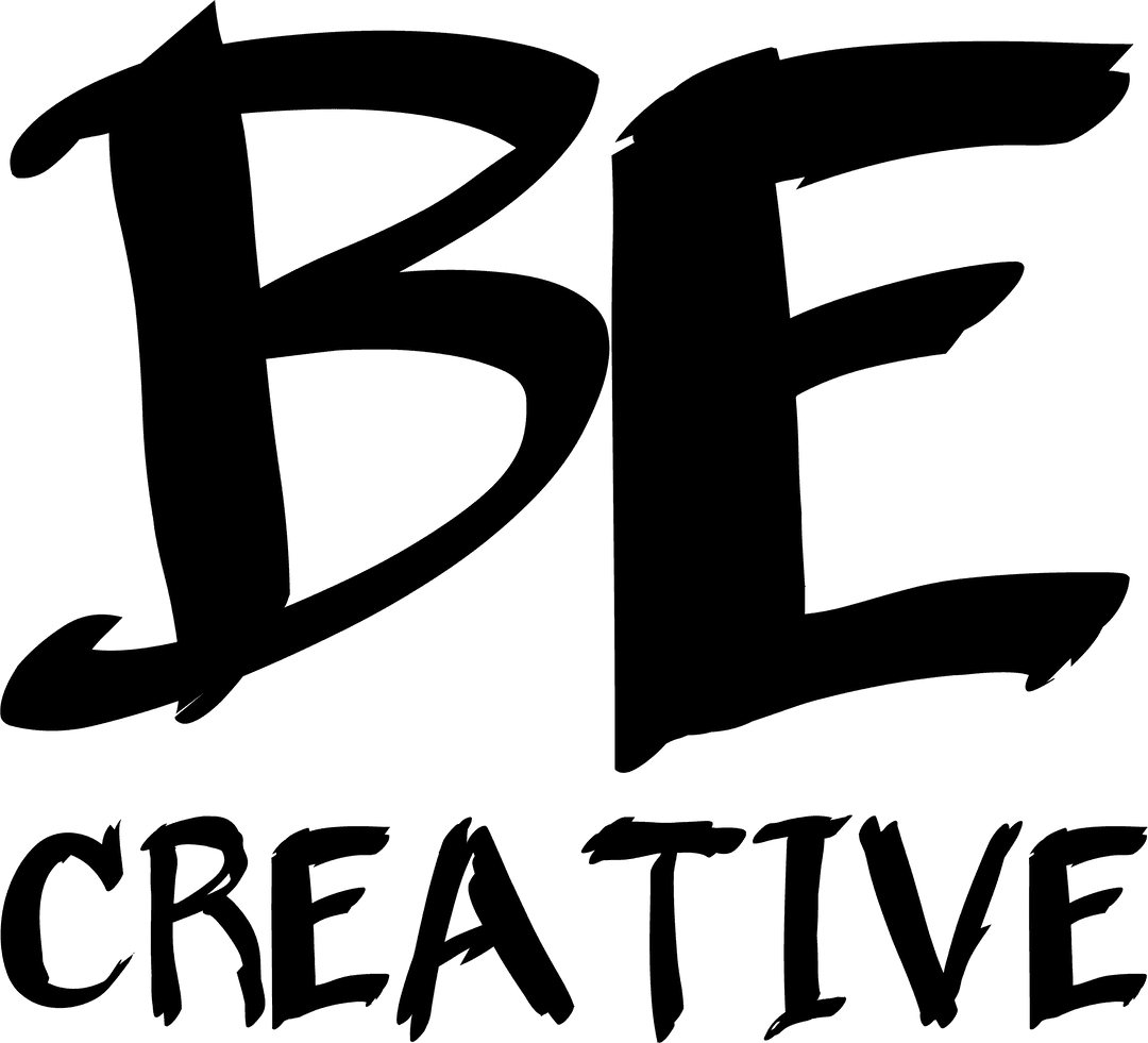 Be Creative Text on Transparent Background Illustration