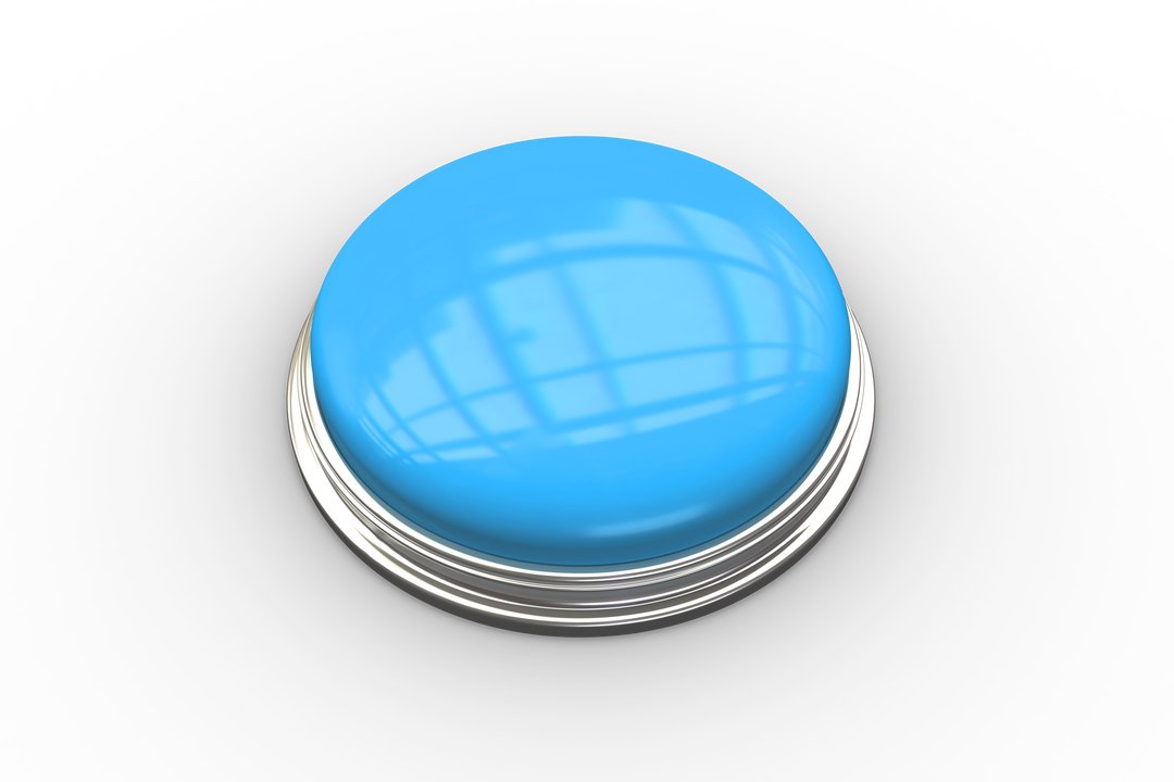 Shiny Transparent Blue Push Button with Steel Ring - Download Free Stock Images Pikwizard.com