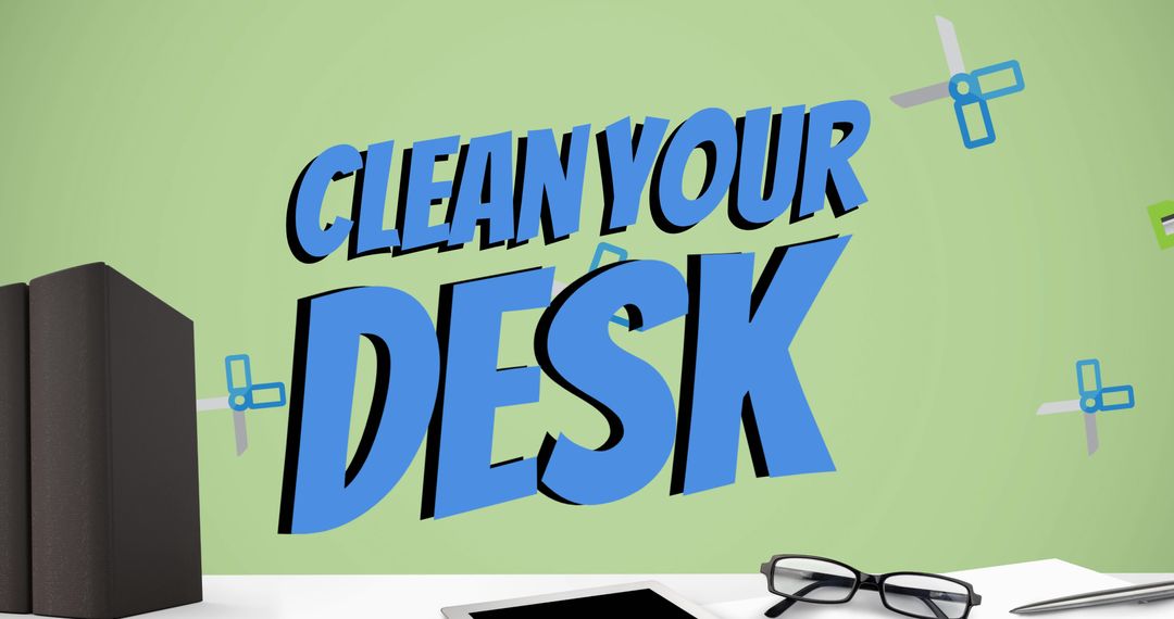 Creative Clean Your Desk Day Messaging With Office Objects