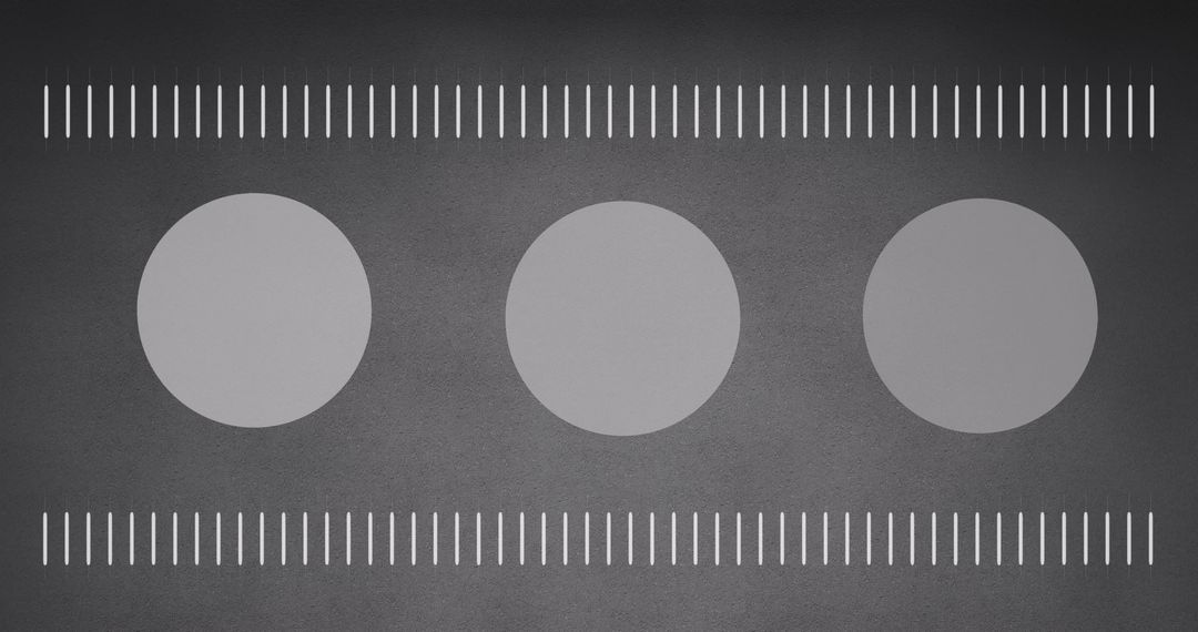 Moving White Lines and Circles on Grey Background