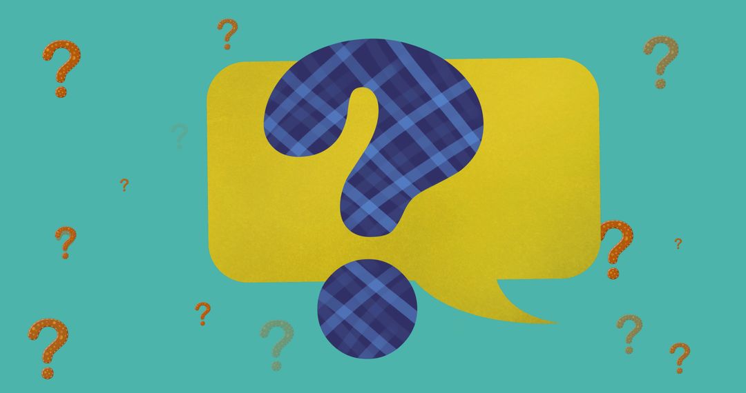 Question Marks on Vibrant Background Illustrating Curiosity