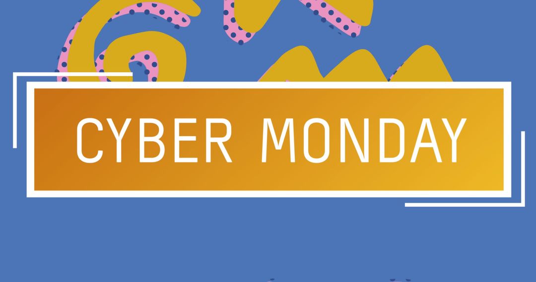 Cyber monday sale promotion with retro design elements