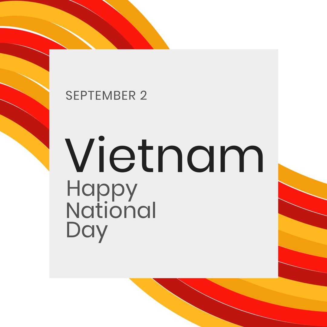 Vietnam National Day Celebration Banner with Red and Yellow Design
