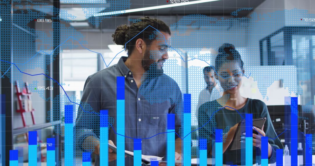 Business Professionals Discussing Global Data Analytics