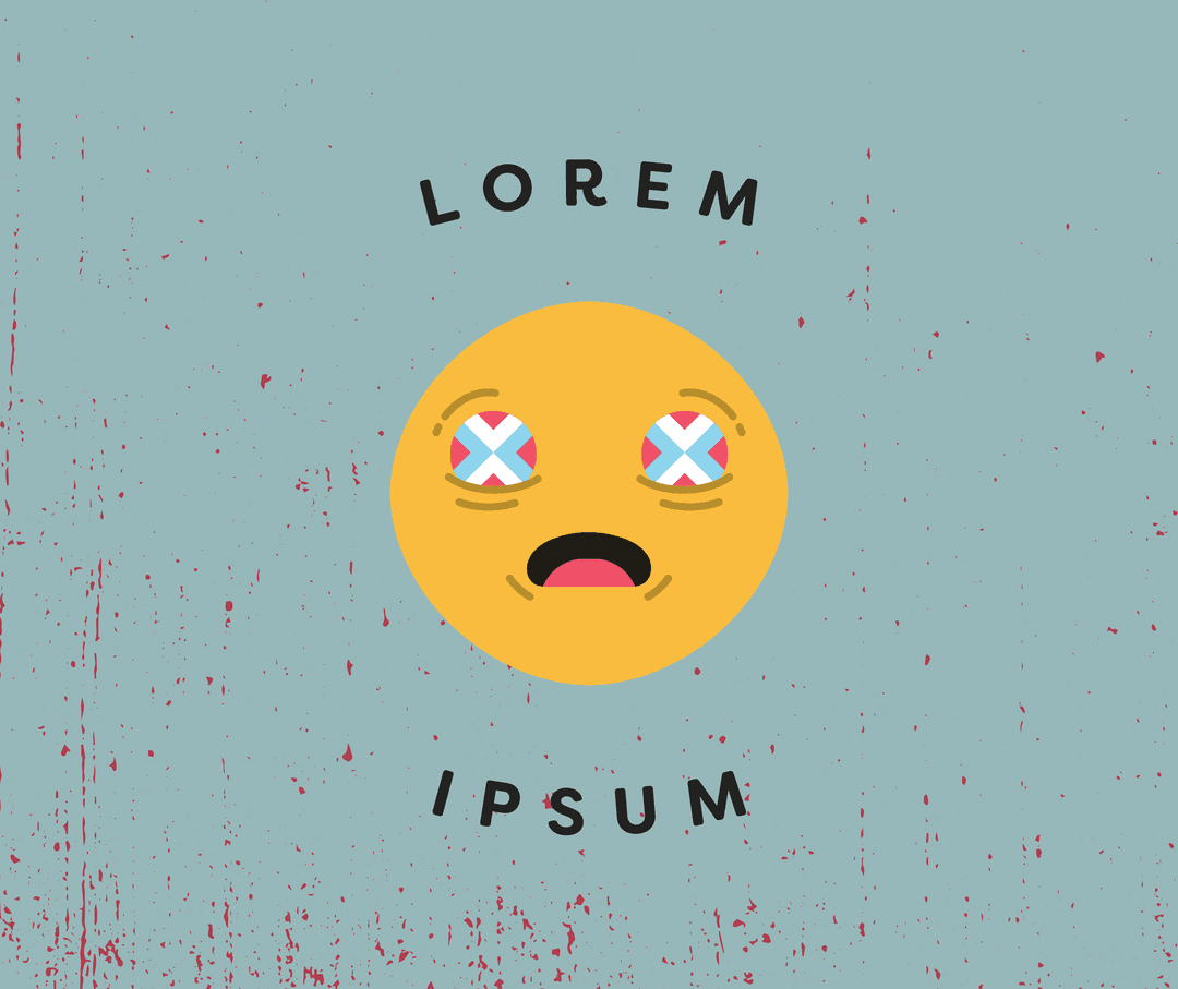 Transparent Background Creative Emoji Design with Text Element