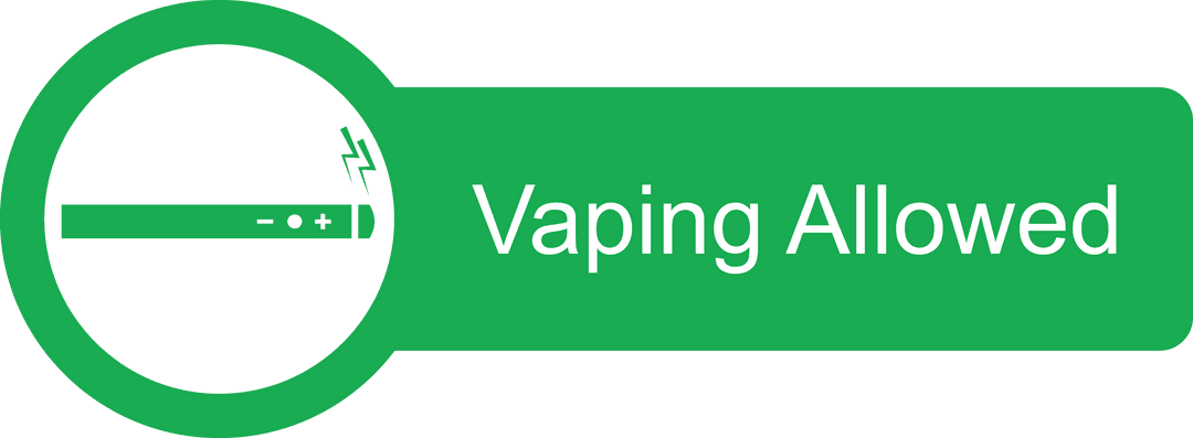 Vaping Allowed Symbol on Transparent Background for Compliance