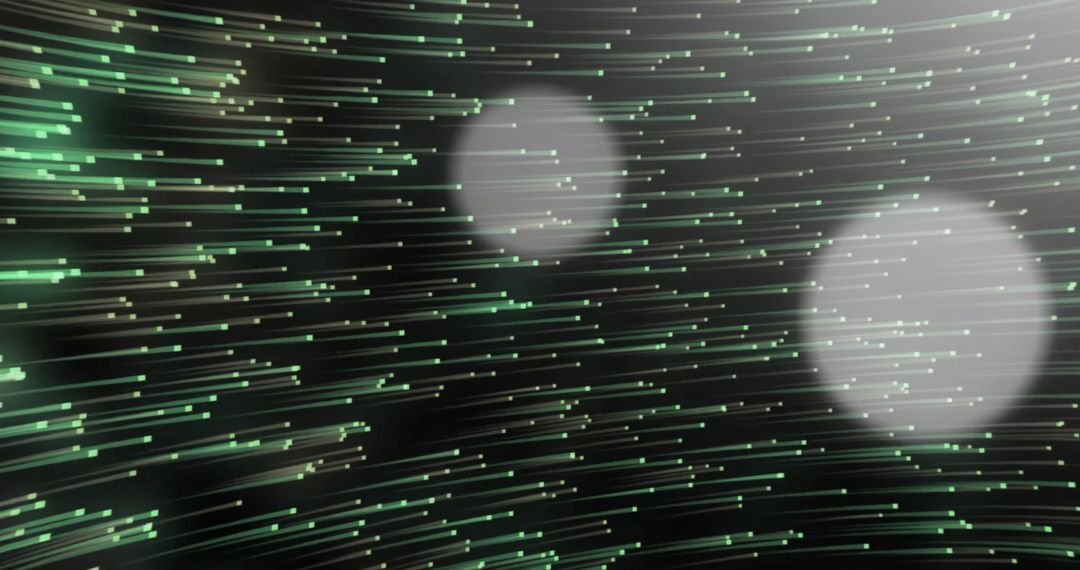 Digitally Generated Green Light Trails with Spots