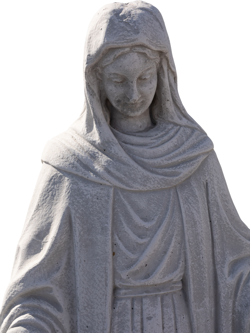 Transparent Weathered Stone Virgin Mary Sculpture Following Christianity Relic Statue - Download Free Stock Images Pikwizard.com