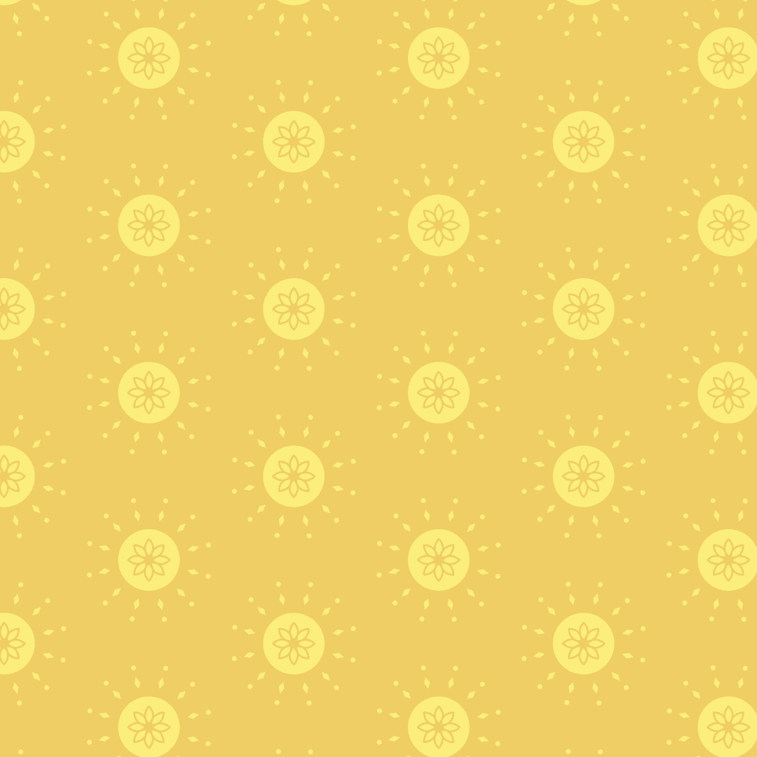 Seamless Yellow Geometric Pattern with Transparent Background