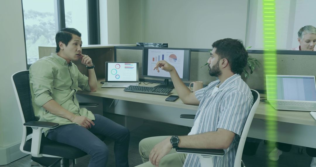 Corporate Collaboration: Discussing Business Charts