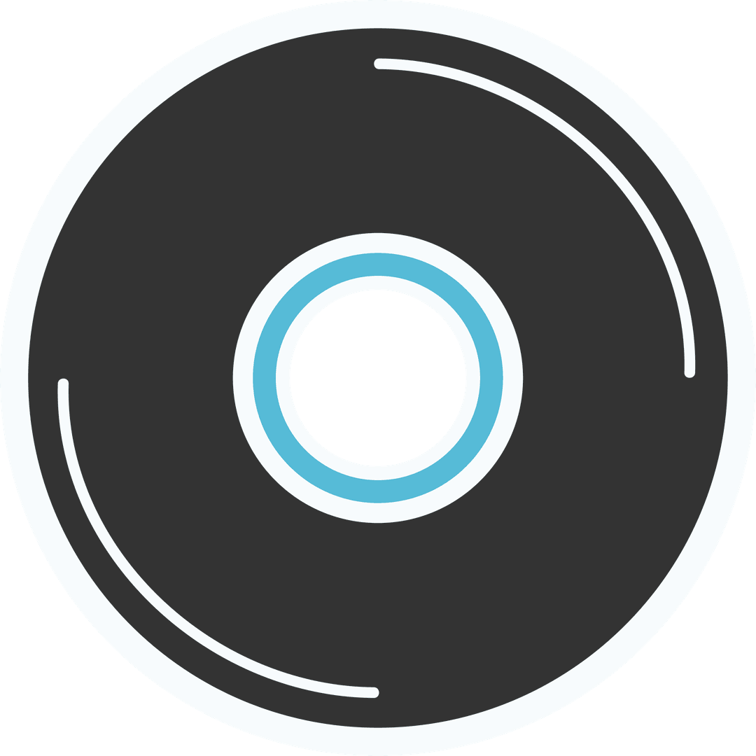 Abstract Black and Blue Circle on Transparent Background