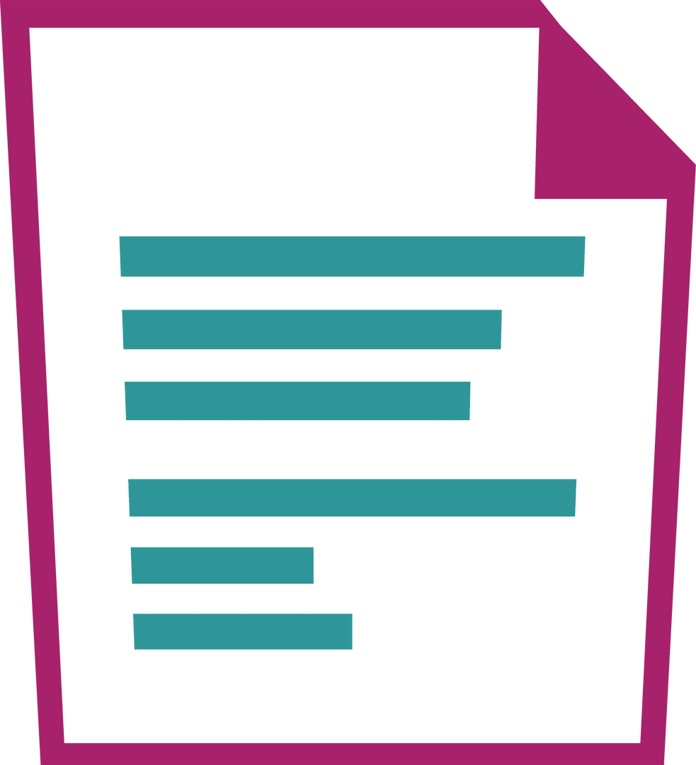 Abstract Purple Document Icon on Transparent Background