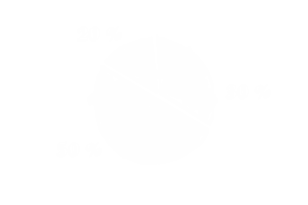 Transparent Hand-Drawn Pie Chart for Business Analysis