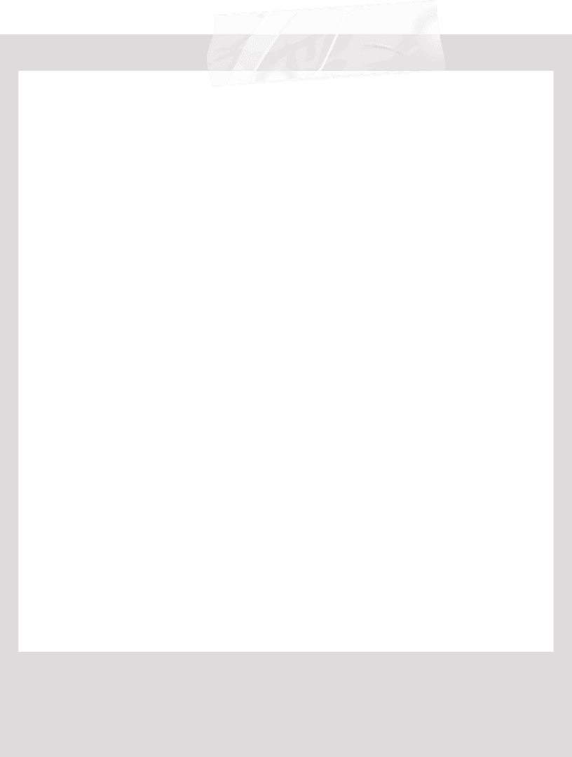 Modern Transparent Polaroid Frame With Tape on Transparent Background