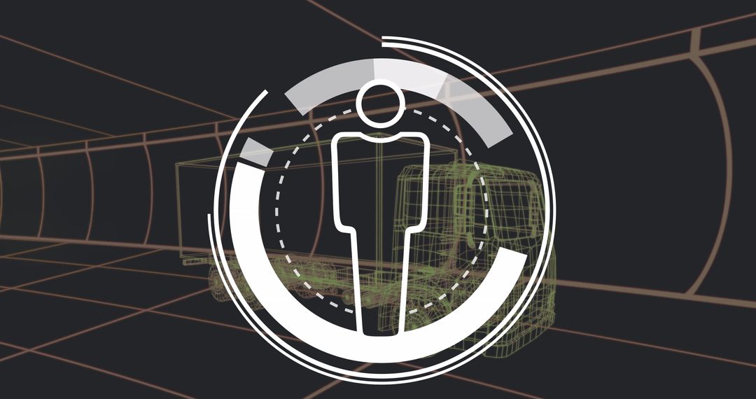 Futuristic Car Design with Human Interface Overlay