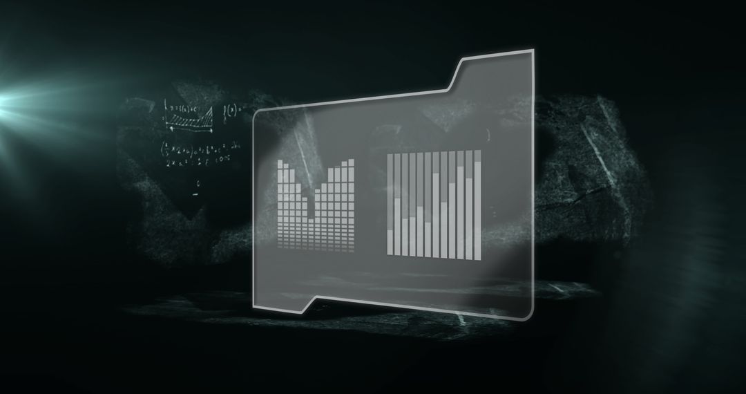 Digital Folder Interface with Mathematical Equations and Data Graphs - Free Images, Stock Photos and Pictures on Pikwizard.com