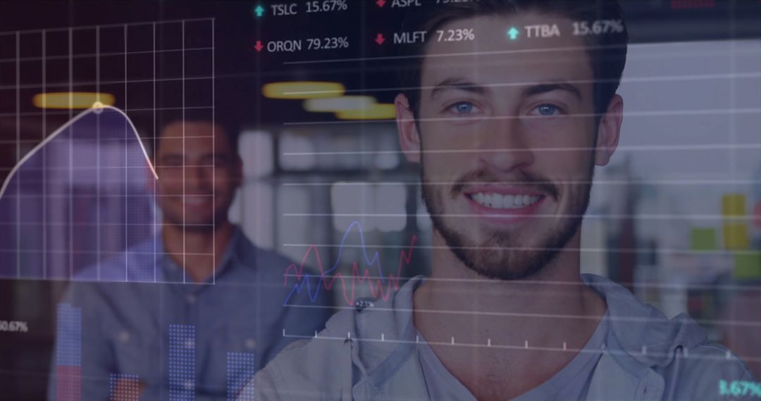 Financial Analysis with Team Collaboration in Modern Office