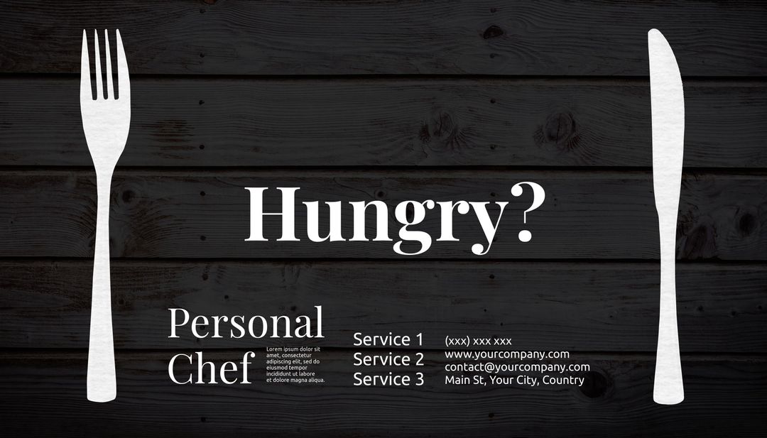 Promotional Design for Personal Chef Services