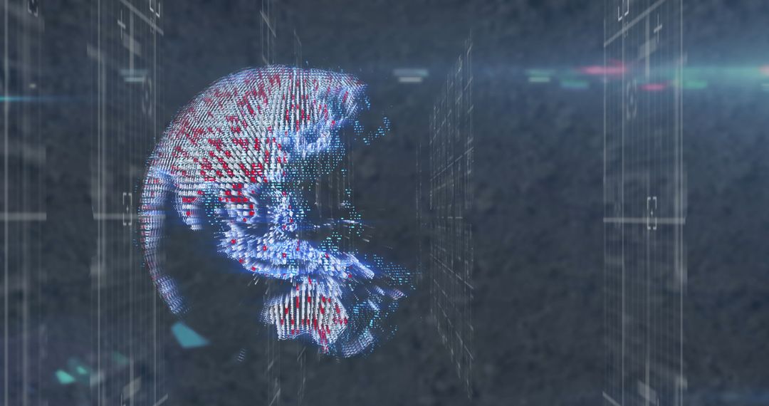 Digital Globe Projection in Futuristic Interface