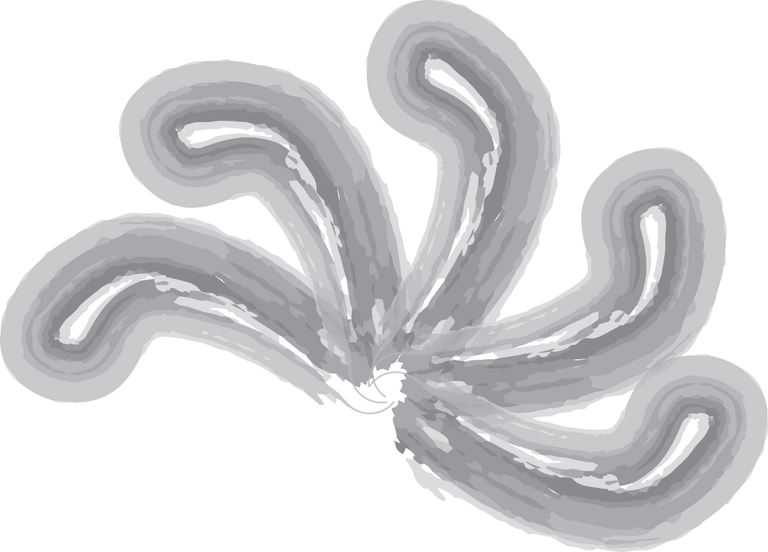 Abstract Curved Brushstrokes on Transparent Layer Design