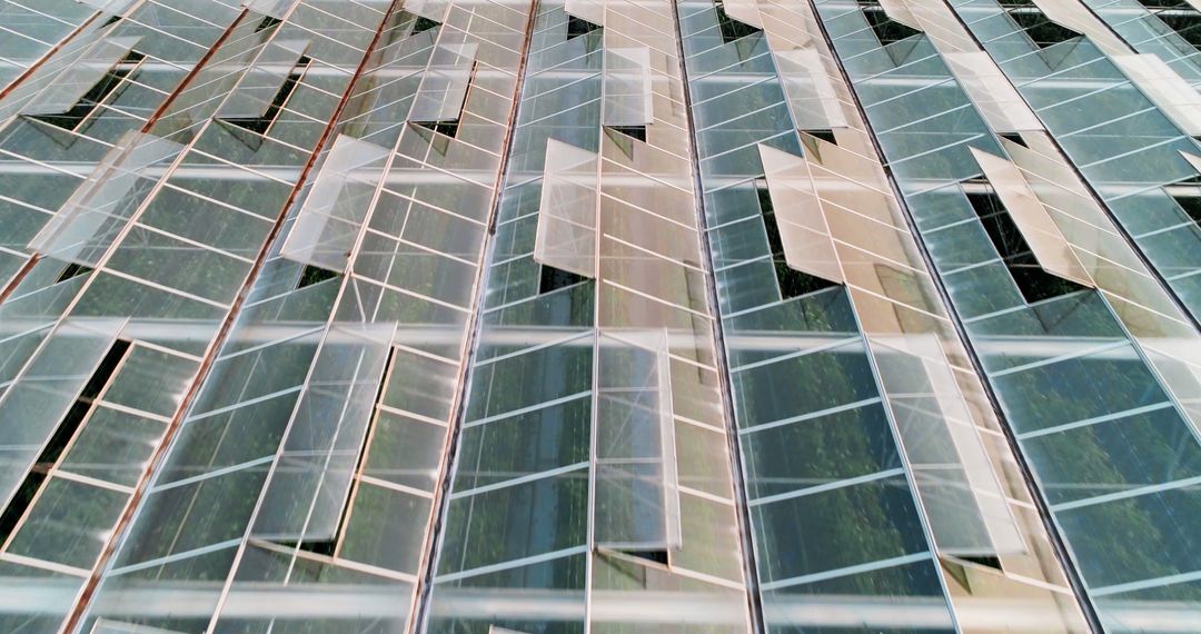 Abstract Geometric Pattern of Transparent Panels in Modern Architecture - Free Images, Stock Photos and Pictures on Pikwizard.com