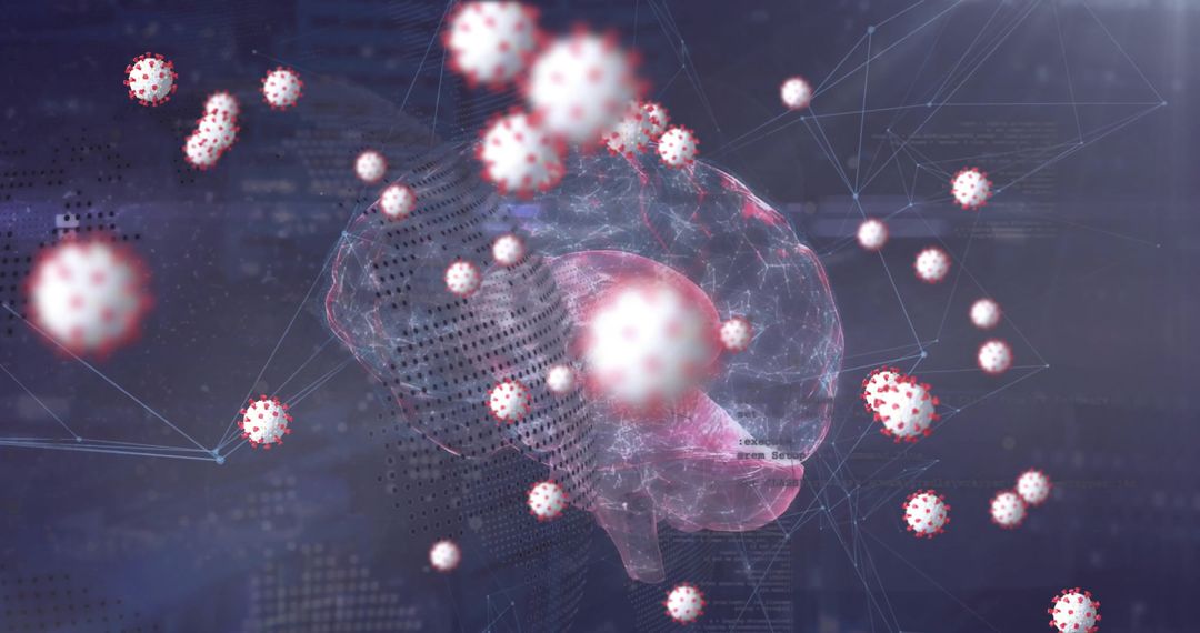 Digital Visualization of Viral Infection Impacting Human Brain