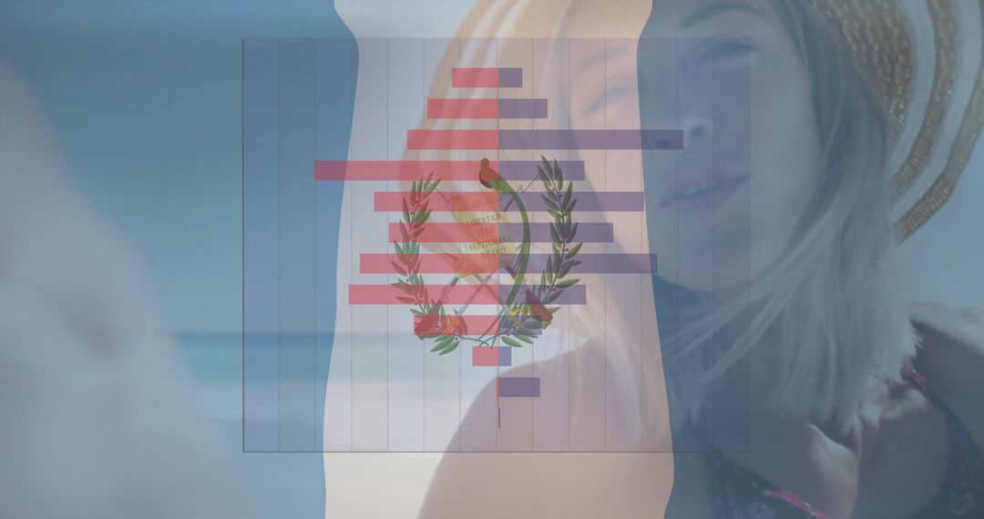 Guatemalan Crest with Beach Lifestyle and Chart Overlay