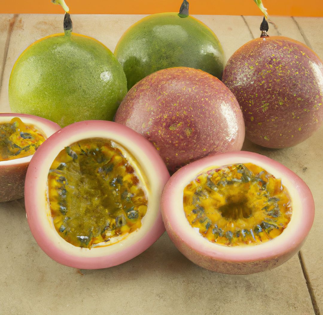 Variety of Passion Fruits with Juicy Insides - Free Images, Stock Photos and Pictures on Pikwizard.com
