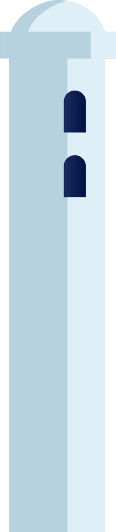 Transparent Thermometer Icon with Blue Level Markers Vector