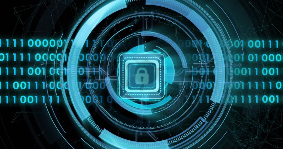 Digital Security Interface with Data Scanning Background