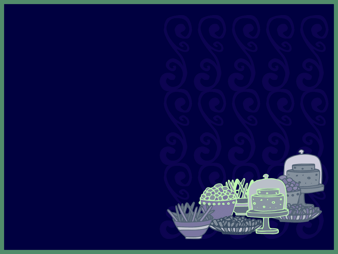 Digital Food Icon Illustrations Pattern on Transparent Background