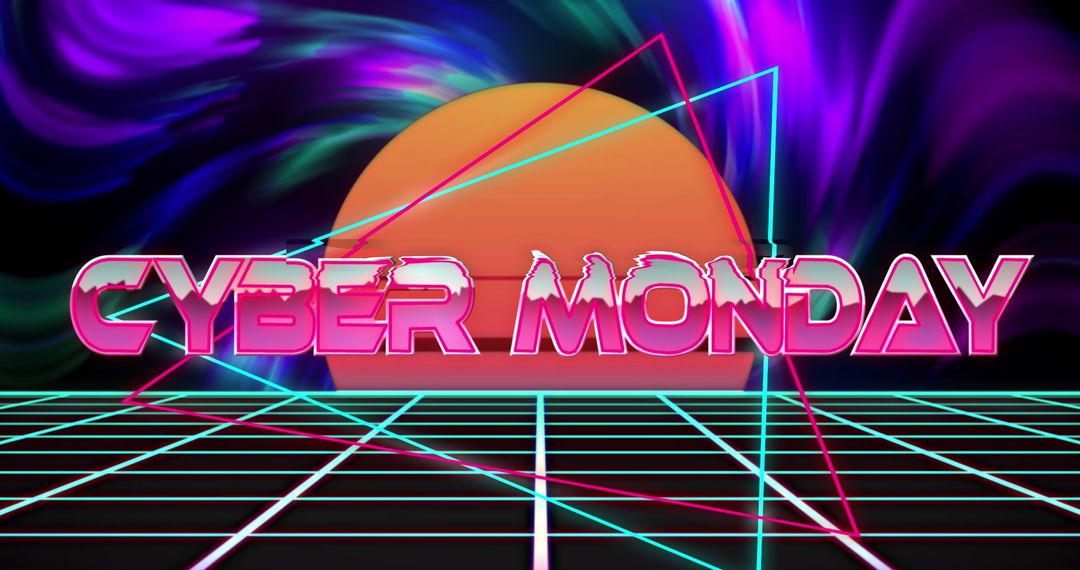 Retro Futuristic Cyber Monday Digital Design
