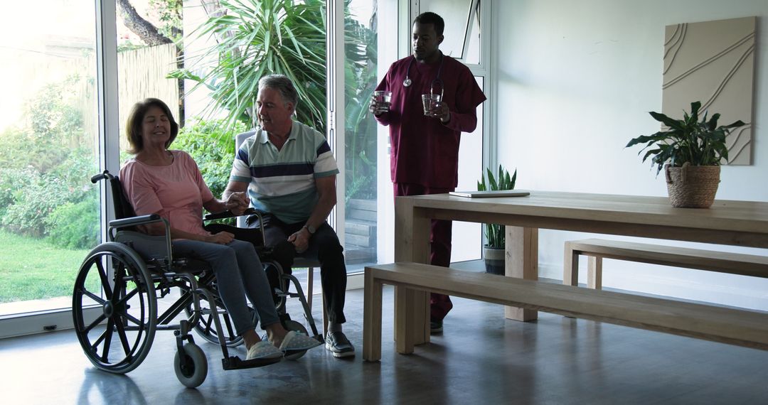 Senior Couple Embracing Togetherness and Warm Affection at Home