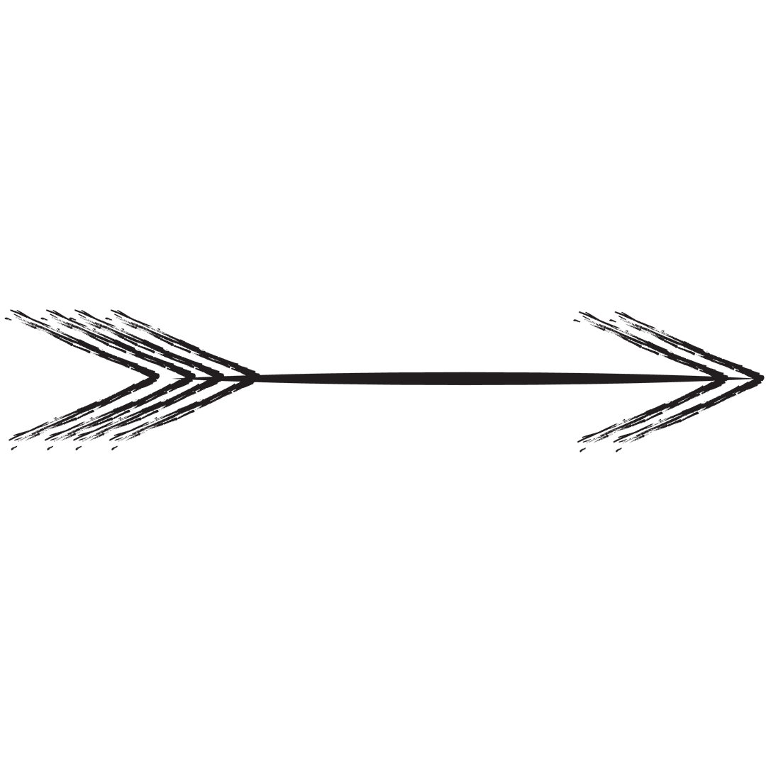 Digital Illustration of Black Arrow on Transparent Background