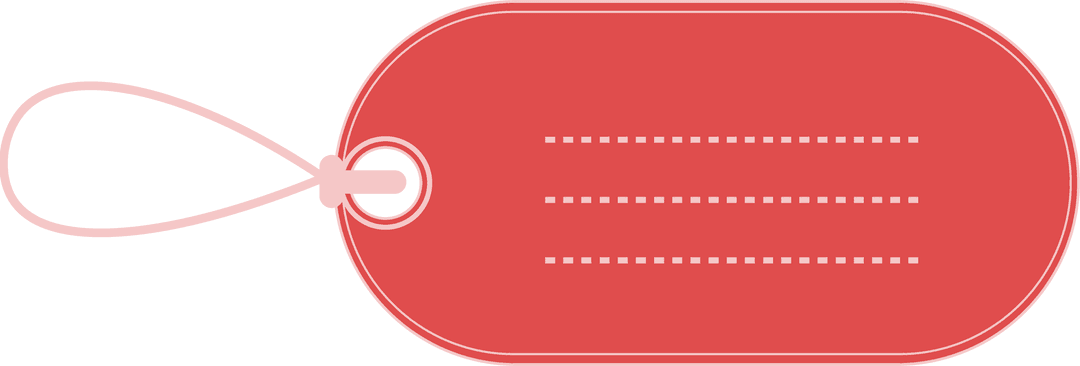 Transparent Red Price Tag with Copy Space for Labels