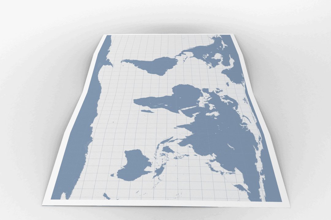 World Map Abstract Art on Transparent Urban Style