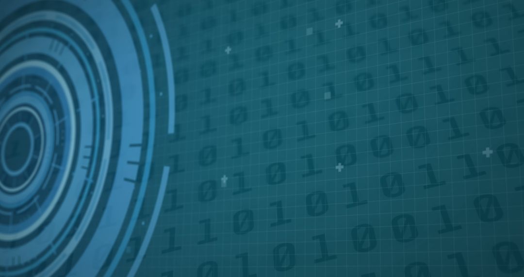 futuristic digital interface with binary code background - Free Images, Stock Photos and Pictures on Pikwizard.com