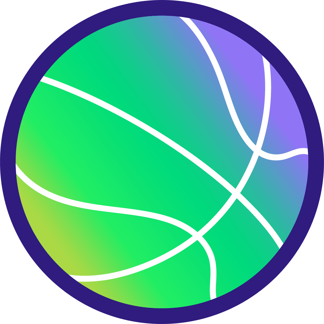 Modern Gradient Icon with White Curves on Transparent Background